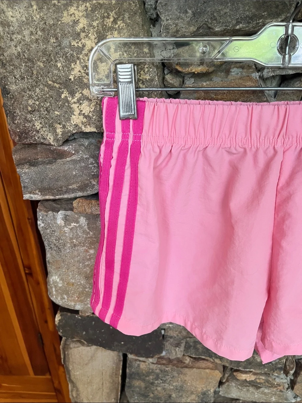 Cutesy Pink Nylon Athletic Shorts